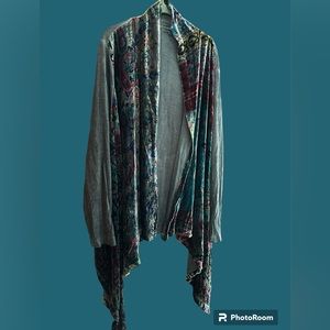 Johnny Was Velvet Jacket Cardigan - size XL